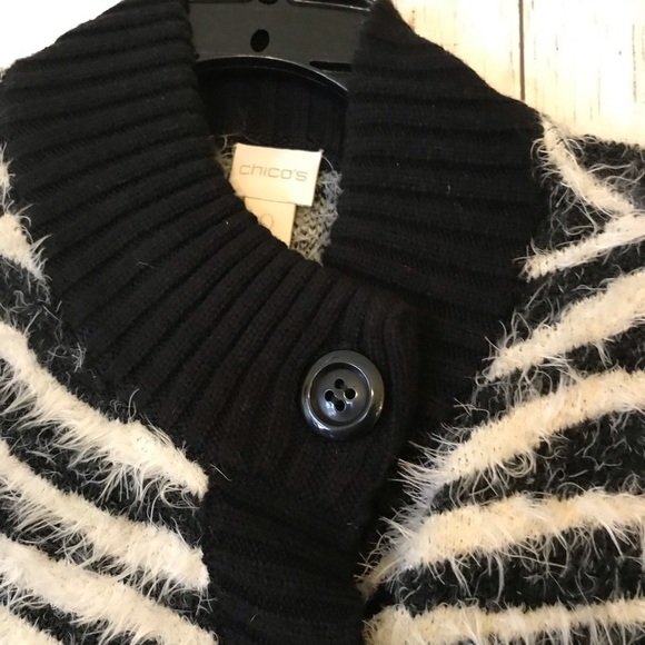 Chico’s Mohair Wool Blend Fuzzy Animal Print Vest Size (S/4) - Picture 6 of 11